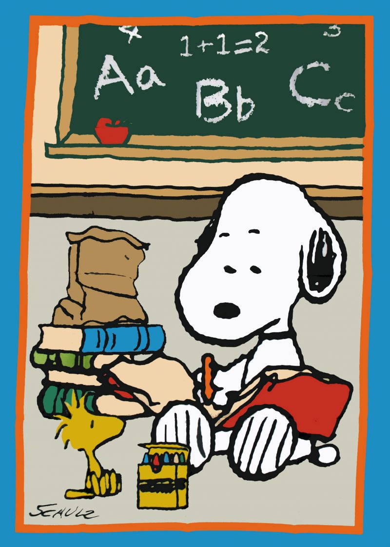 Snoopy at school